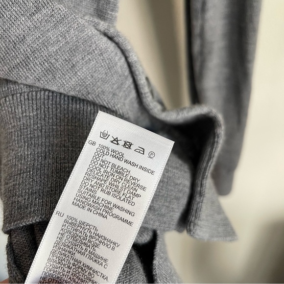 Reiss 100% Wool Button Down Long Sleeve Heather Shirt - Picture 5 of 6